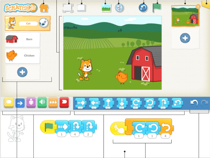 ScratchJR user interface